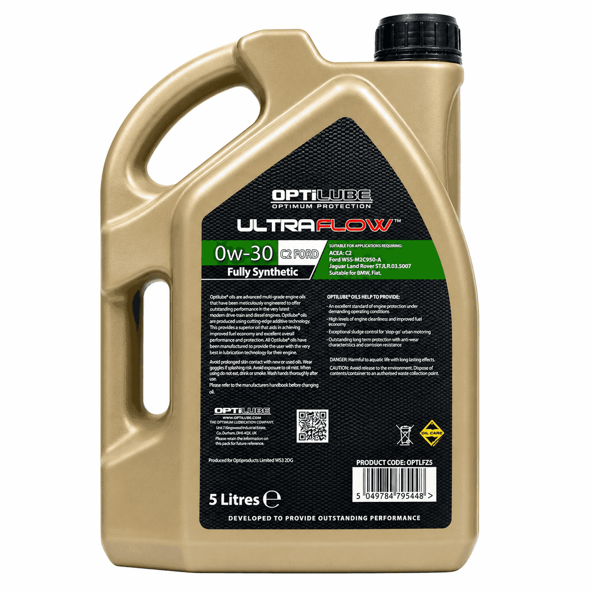 Optilube 0W - 30 C2 Fully Synthetic Engine Oil – Ford WSS - M2C950 - A, BMW LL - 12 | GTM - 0w30 c2 Fully Synthetic - Optilube