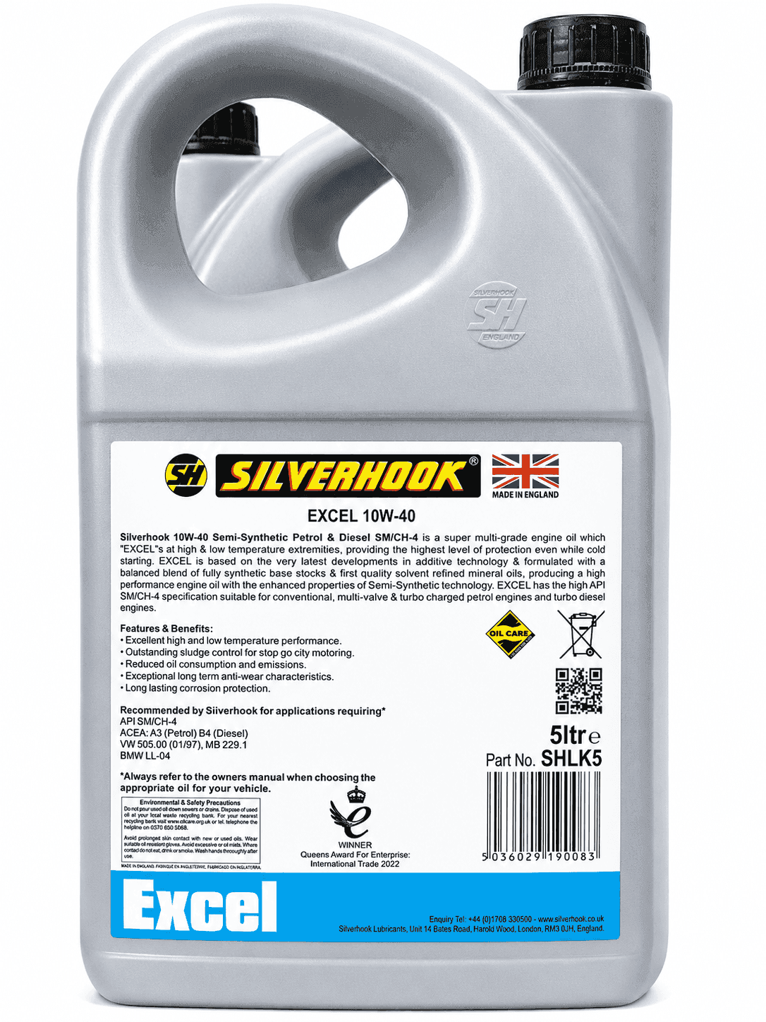 Silverhook 10W - 40 Semi Synthetic Engine Oil 5L Petrol & Diesel | GTM - 10w40 Semi Synthetic - Silverhook