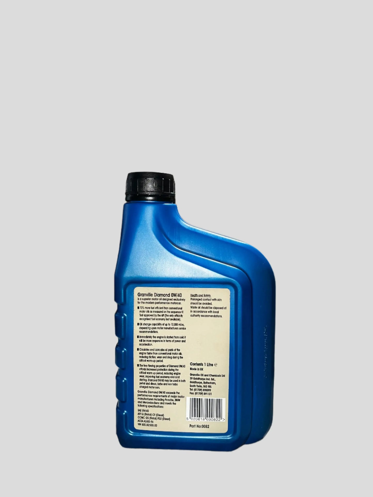 Granville Diamond Fully Synthetic 0W/40 Motor Oil 1L - High Performance Engine Oil - GT Motor Part