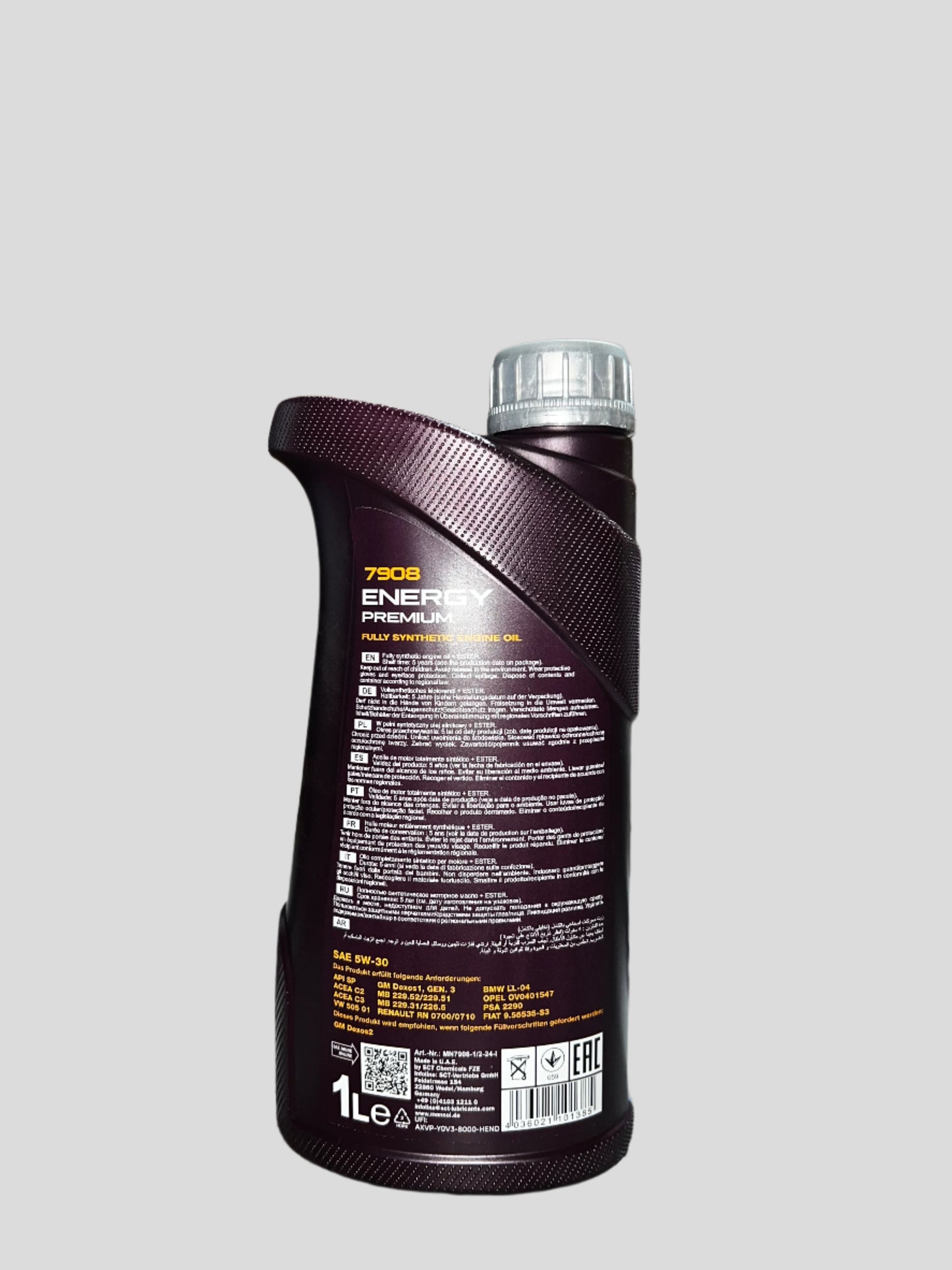 Mannol Energy Premium 7908 Fully Synthetic 5W-30 Motor Oil 1L - API SP, ACEA C2 C3 C5
