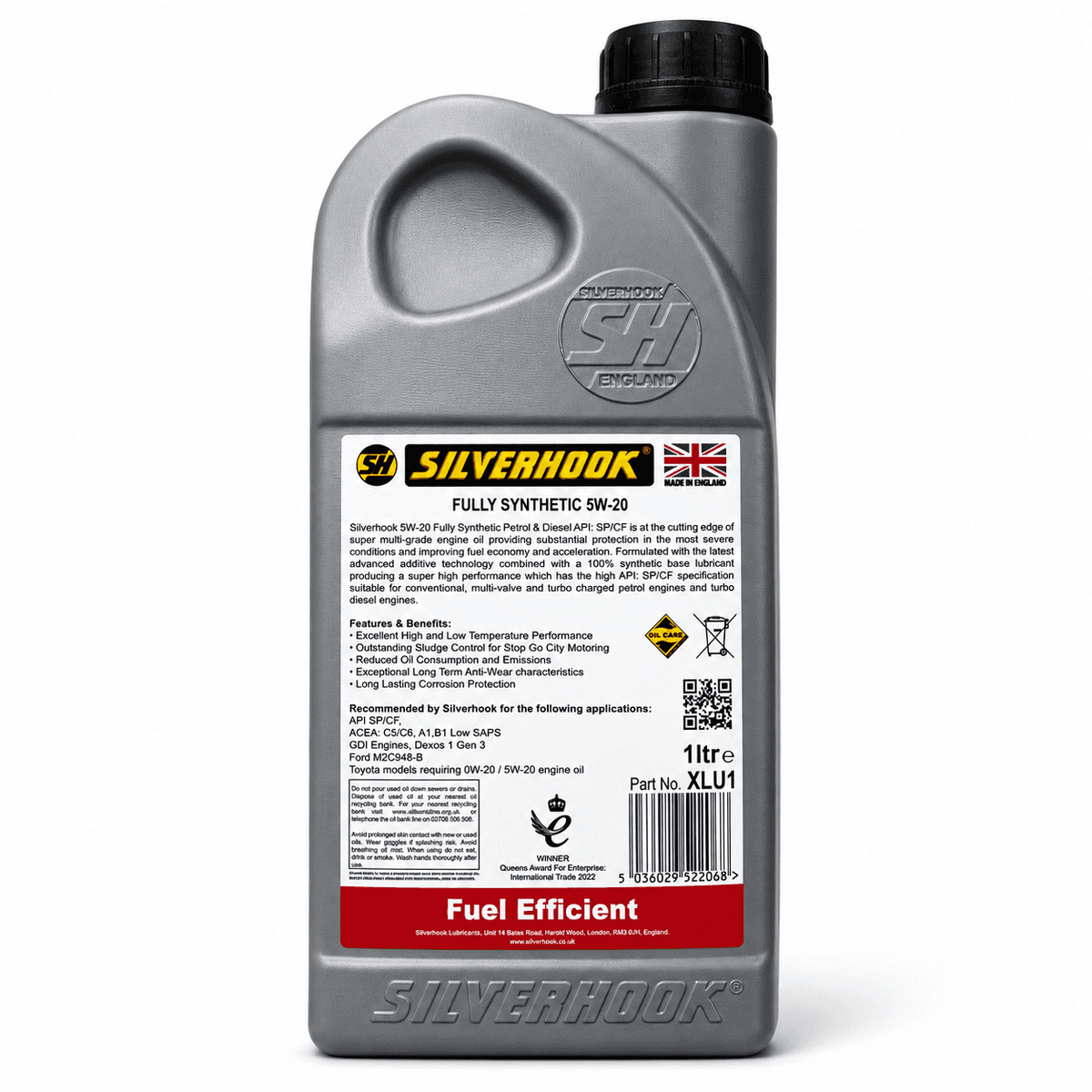 Silverhook 5W - 20 Fully Synthetic Engine Oil 1L API SP/CF C5/C6 Dexos 1 Gen 3 | GTM - 5w20 Fully Synthetic C5/C6 - Silverhook