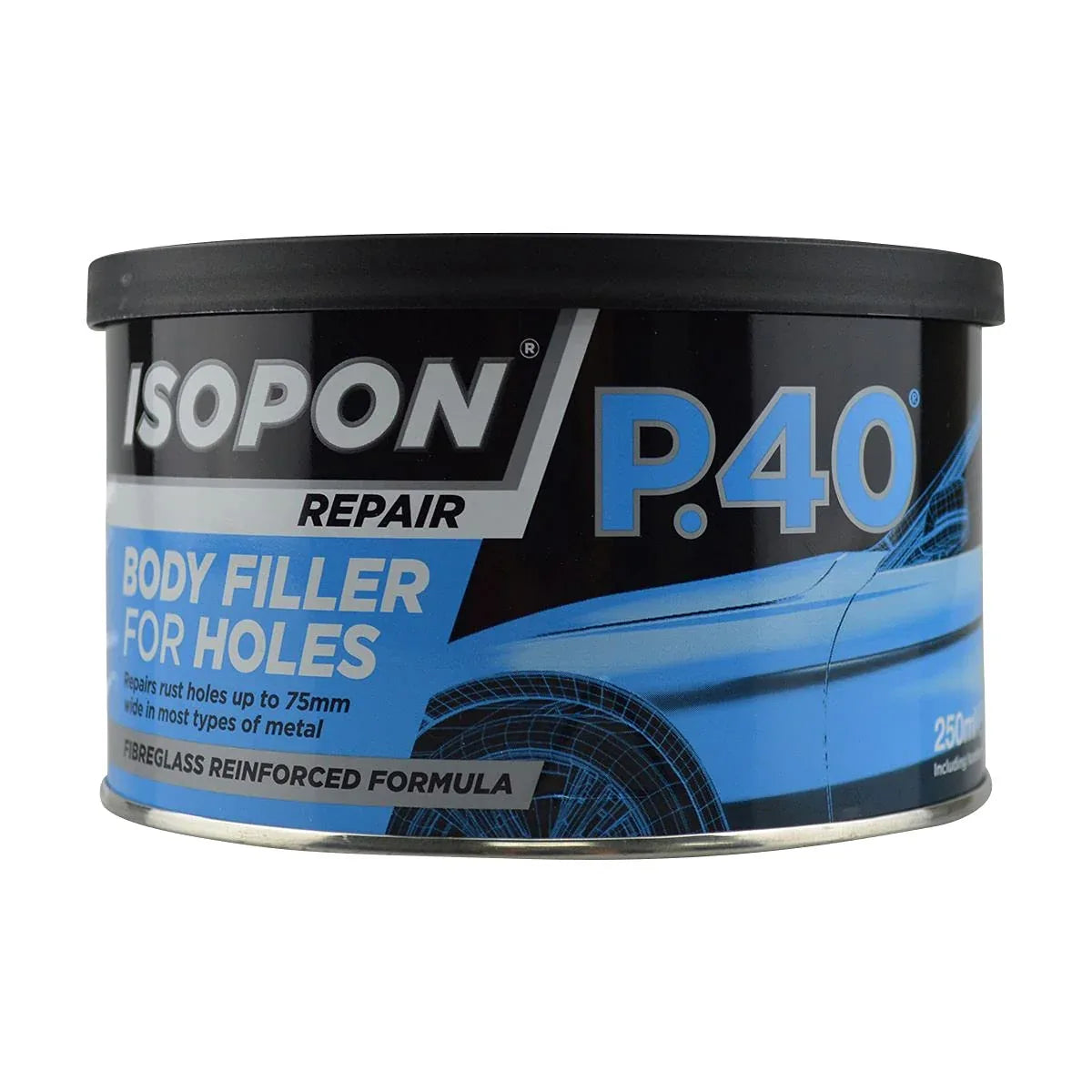 ISOPON P.40 Body Filler for Holes - Fiberglass Reinforced Solution for Durable Repairs - GT Motor Part