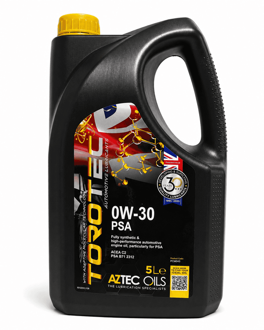 Torotec 0W30 PSA Mid SAPS Synthetic Engine Oil 5 Litre - Peugeot Citroen DS