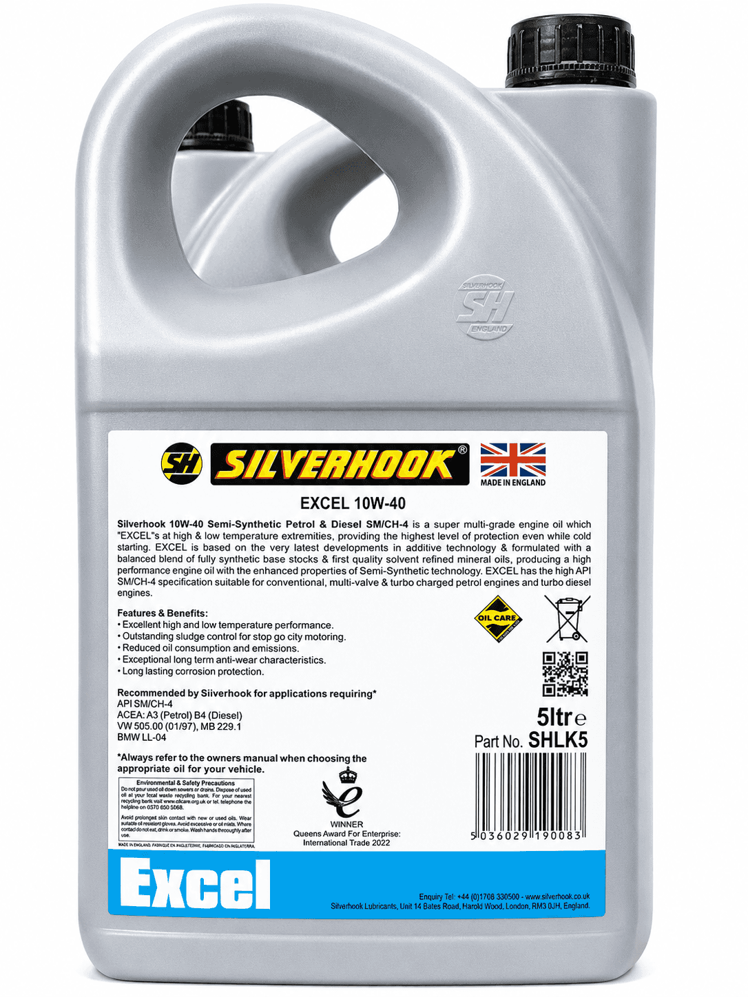 Silverhook 10W-40 Semi Synthetic Engine Oil 5L Petrol & Diesel | GTM