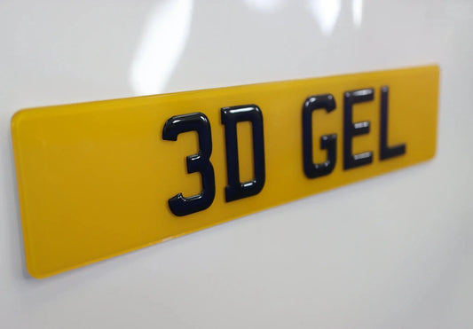 3D/GEL Vehicle License Plate - GT Motor Part - 3D Number plate