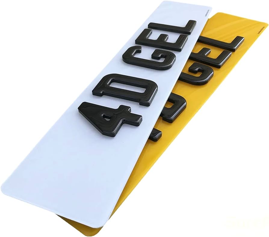 4D GEL/5D Vehicle License Plate - GT Motor Part - 4d gel number plate