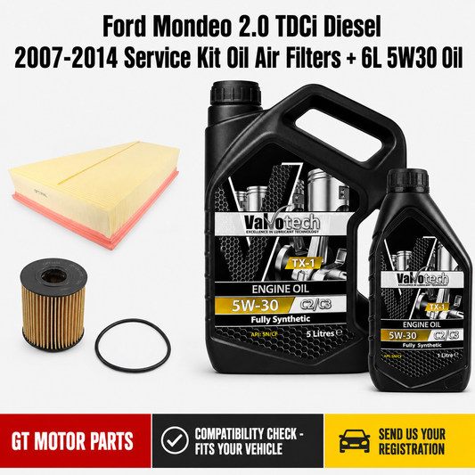 Ford Mondeo MK4 2.0 TDCi (2007-2014) Oil & Air Filter Service Kit + 6L 5W30 | GTM