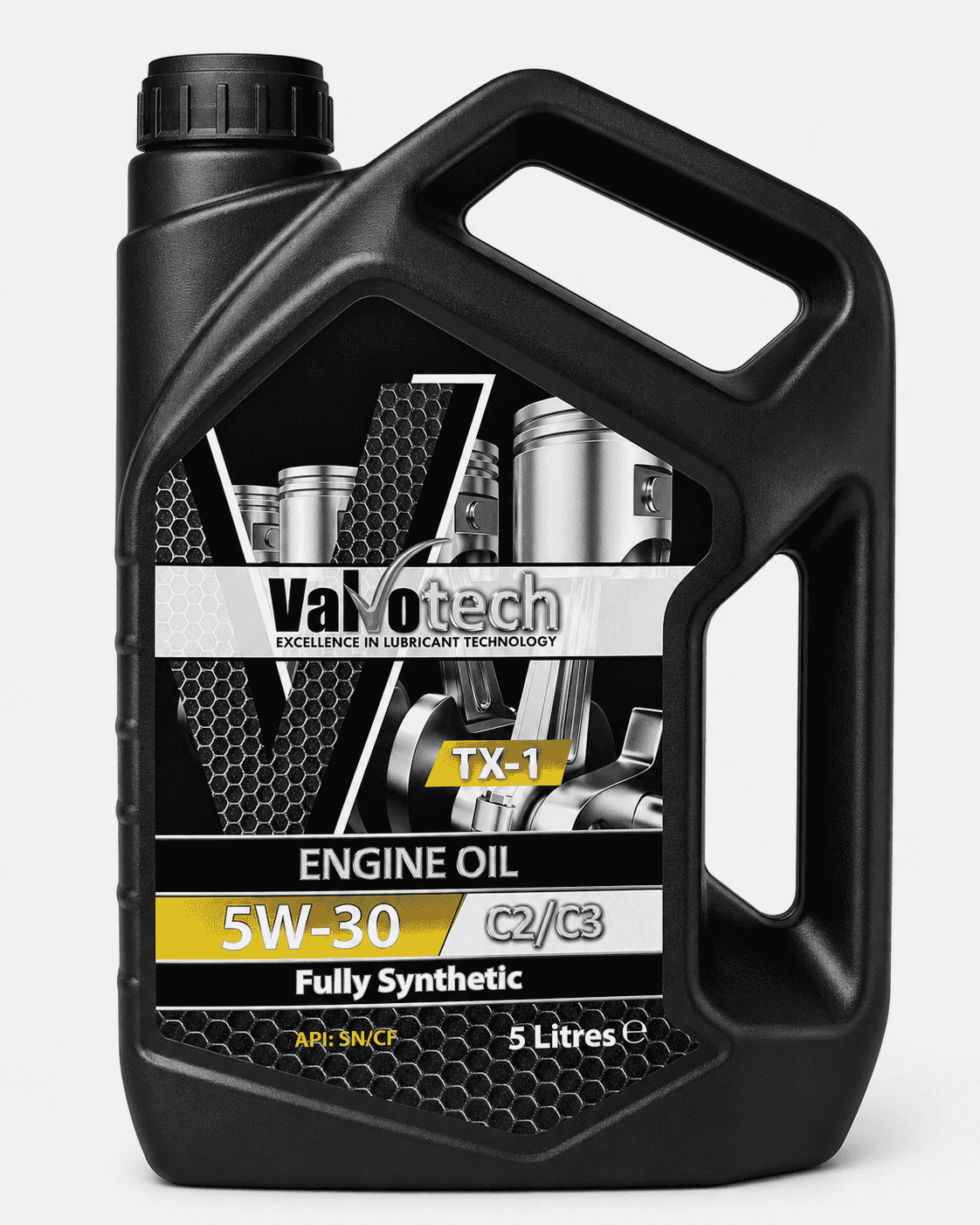 Valvotech TX-1 5W-30 C2/C3 Fully Synthetic Engine Oil 5L - ACEA C2 C3 API SN/CF