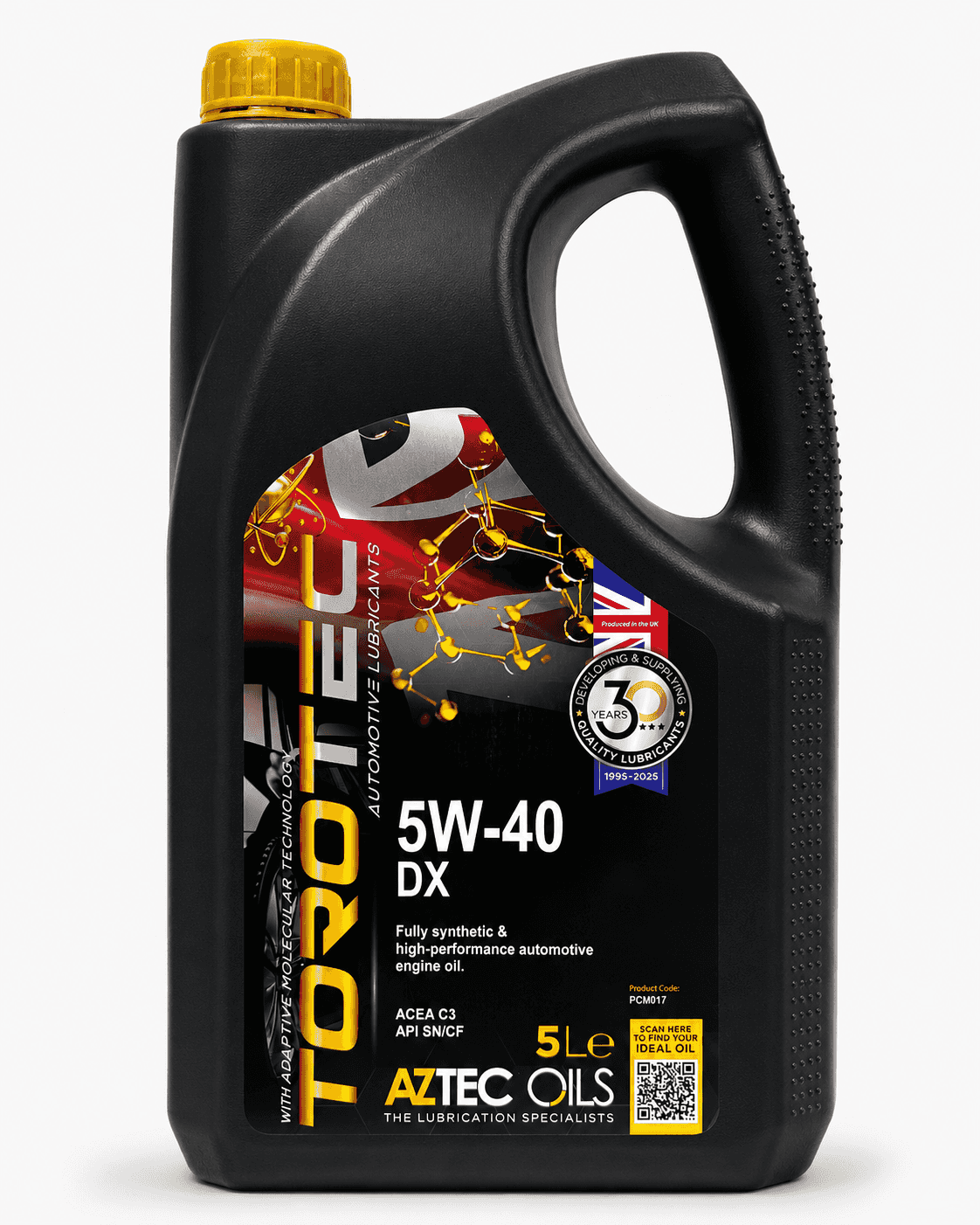 Torotec 5W-40 DX Fully Synthetic Engine Oil 5L - ACEA C3 dexos2 BMW LL-04