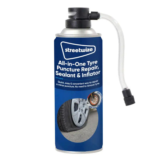 Streetwize Emergency Tyre Puncture Repair Sealer & Inflator 450ml – Quick Fix Tyre Repair Spray