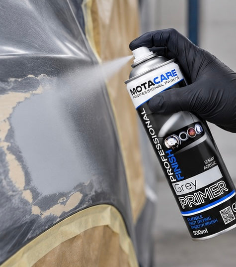 Motacare Professional Acrylic Spray Paint – Grey Primer 500ml (MCGP500)