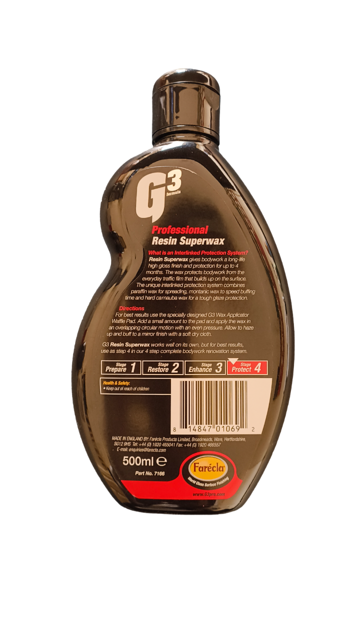 Farecla G3 Pro Resin Superwax - 500ml High Gloss Liquid Car Wax