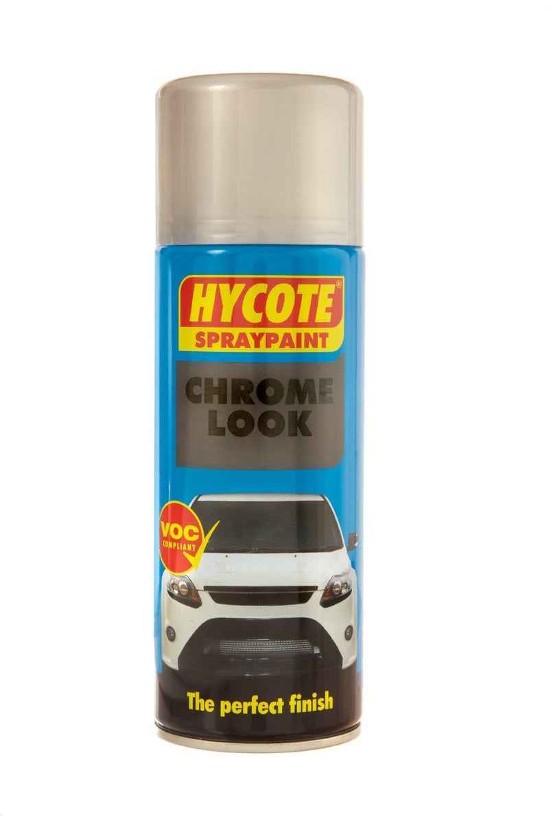Hycote Chrome Look 400ml – Chrome Effect Spray Paint Silver Mirror Finish Aerosol