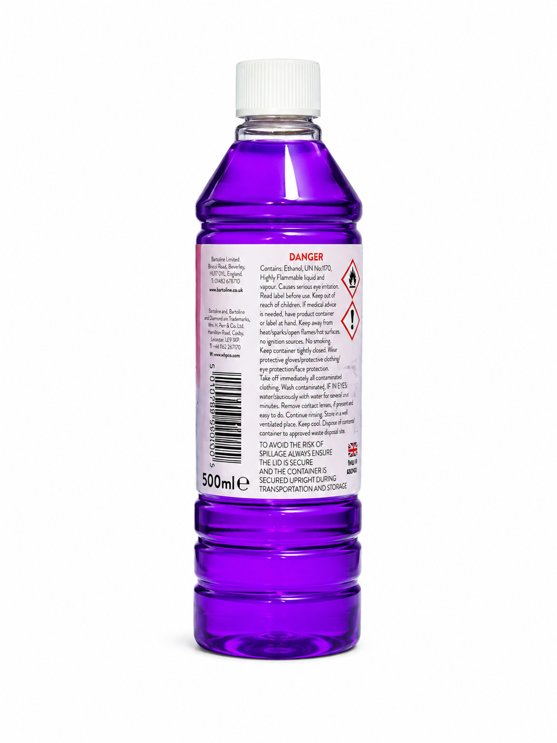 Bartoline Methylated Spirits 500ml Cleaner Fuel Stain Remover