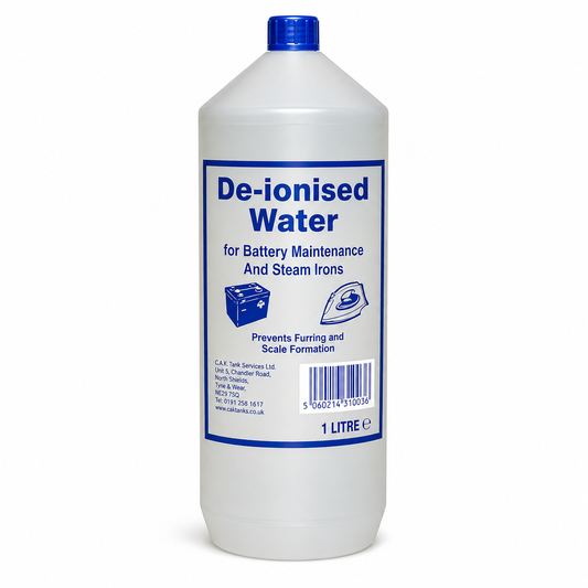 De-ionised Water - 1L Purified Water for Automotive and Household Use