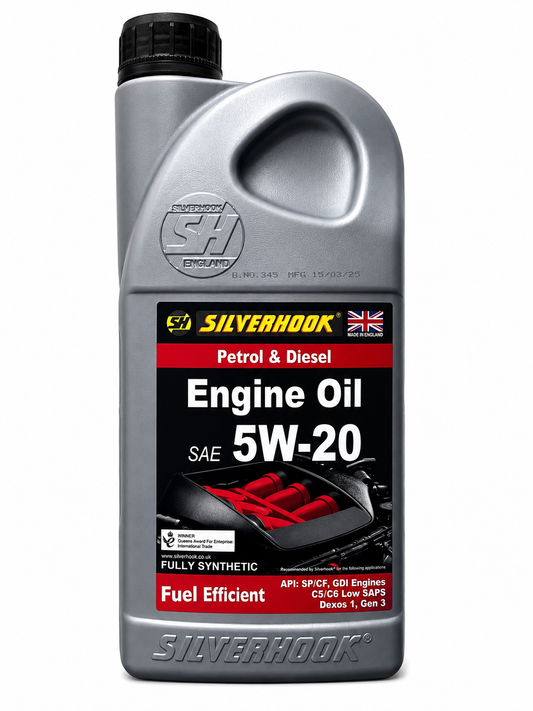 Silverhook bottle 5w20 c5c6 engine oil 1l made in. the UK.