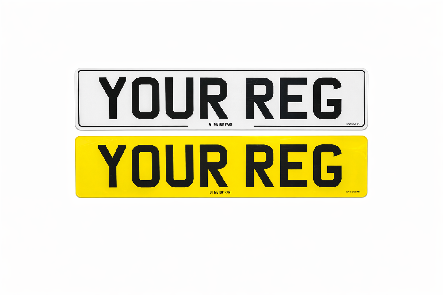 Number Plates 2D Standard Pair – Acrylic Reflective UK Plates for Cars & Trailers