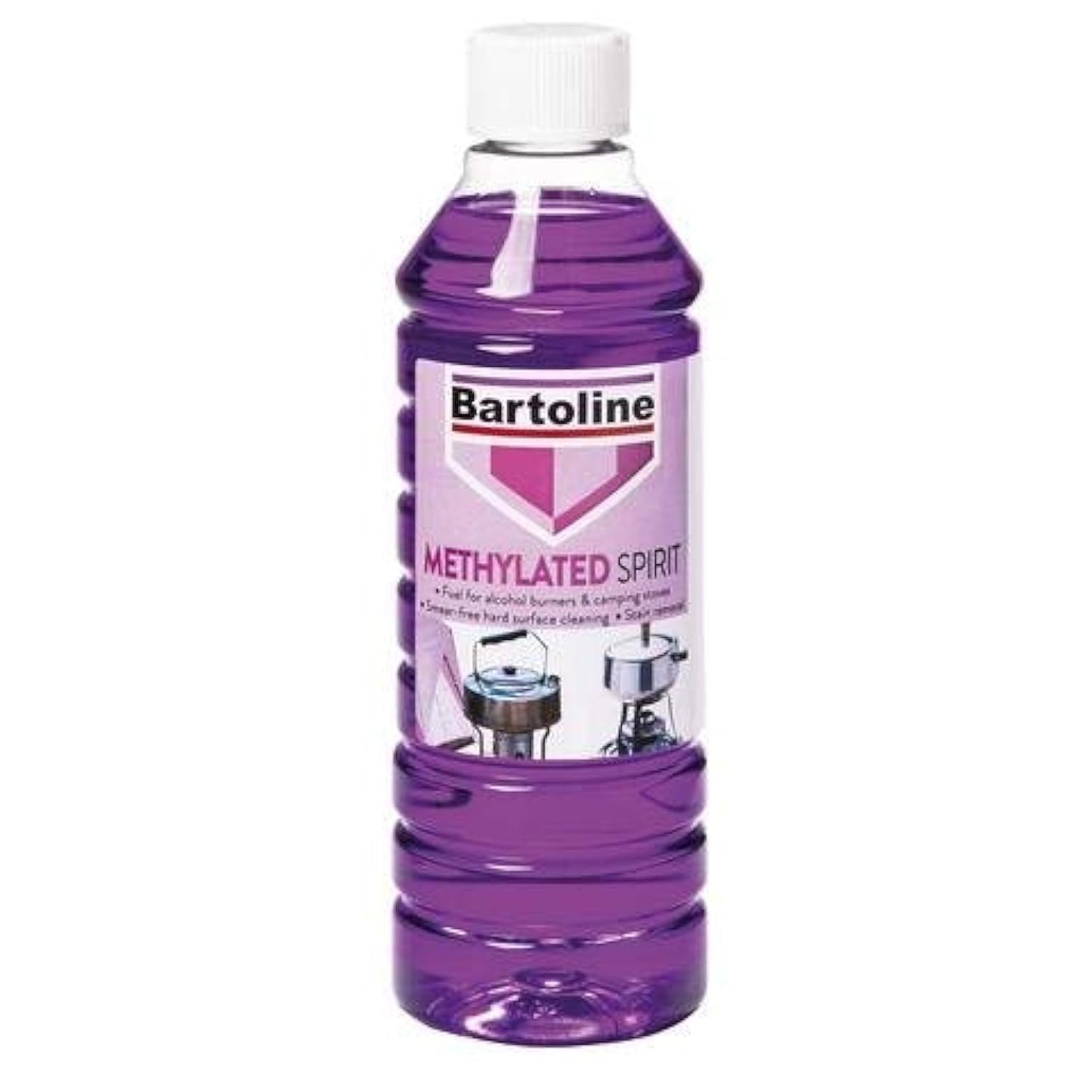 BARTOLINE Methylated Spirit - 500ml for Cleaning, Degreasing, and Fuel Use