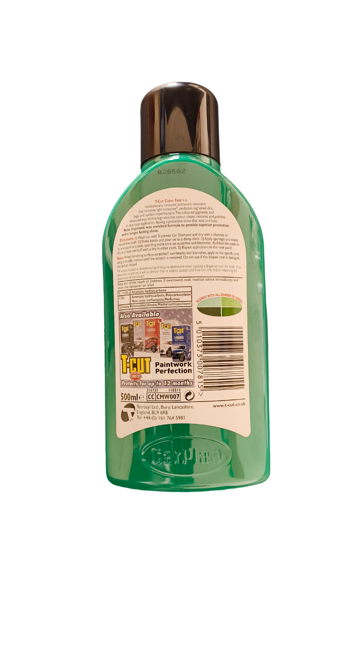 CarPlan T-Cut Color Fast - 500ml for All Shades of Green Paint Restoration