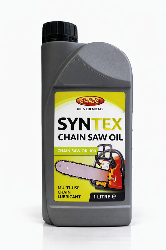 Alpha Syntex Chain Saw Oil 100 1L – ISO 100 Anti-Fling Chainsaw Chain & Bar Oil