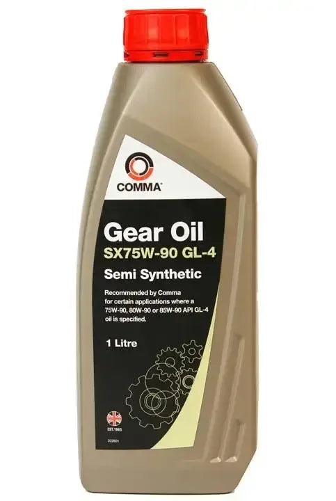 COMMA Gear Oil SX75W-90 - 1L Part Synthetic Gear Lubricant for Modern Gearboxes - GT Motor Part