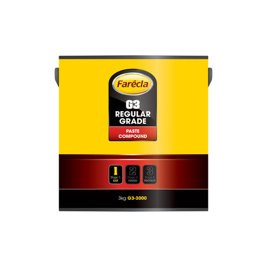 FARECLA G3 Regular Grade Paste Compound - 3KG Heavy-Duty Rubbing Compound for Paint Correction