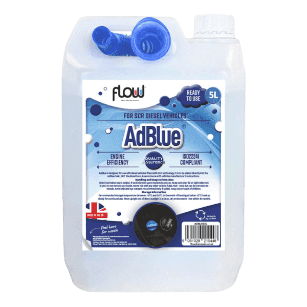 Flow AdBlue 5L – Diesel Exhaust Fluid DEF for Euro 6 SCR Diesel Vehicles