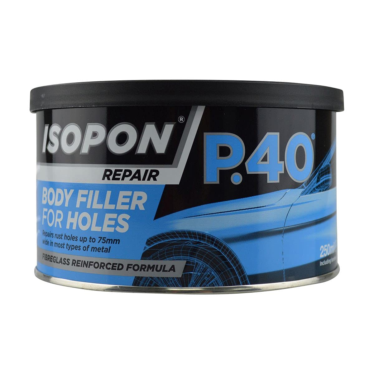 ISOPON P.40 Body Filler for Holes - Fiberglass Reinforced Solution for Durable Repairs