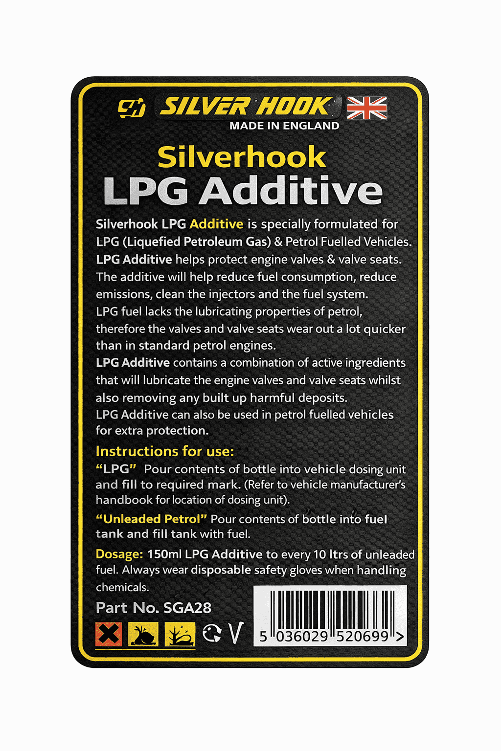 Silverhook LPG Additive 1L – LPG Treatment, Valve Saver & Fuel System Cleaner for LPG & Petrol Vehicles
