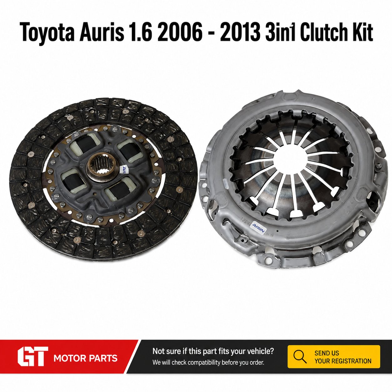 Toyota Auris 1.6 (2006-2013) AISIN 3-in-1 Clutch Kit - OEM Toyota Quality | GTM