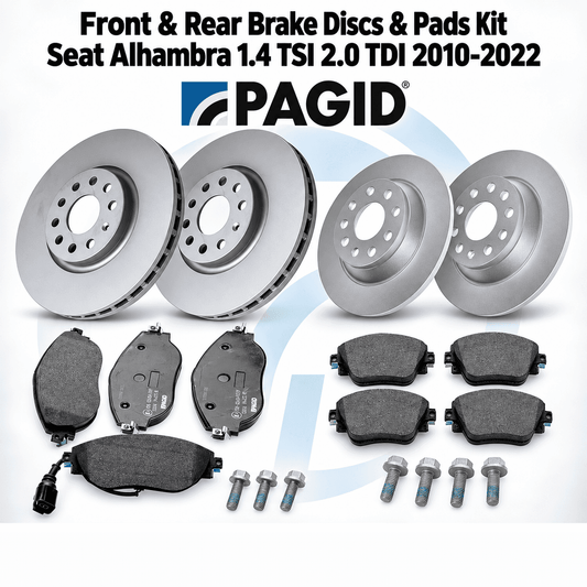 SEAT Alhambra 1.4 / 2.0 (2010-2022) Front & Rear Brake Discs & Pads Kit