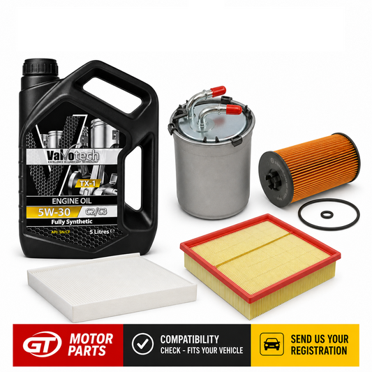 Audi A1 1.6 TDI 8X (2014-2019) Full Service Kit - Oil, Air, Fuel & Cabin Filter + 5L 5W30 | GTM