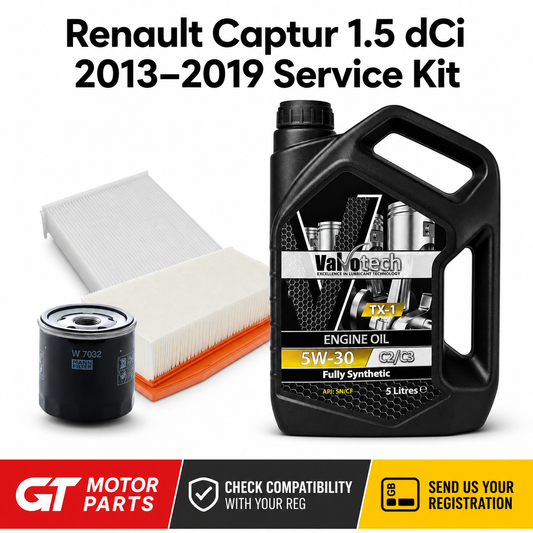 Renault Captur 1.5 dCi (2013-2019) Oil Air & Cabin Filter Service Kit | GTM