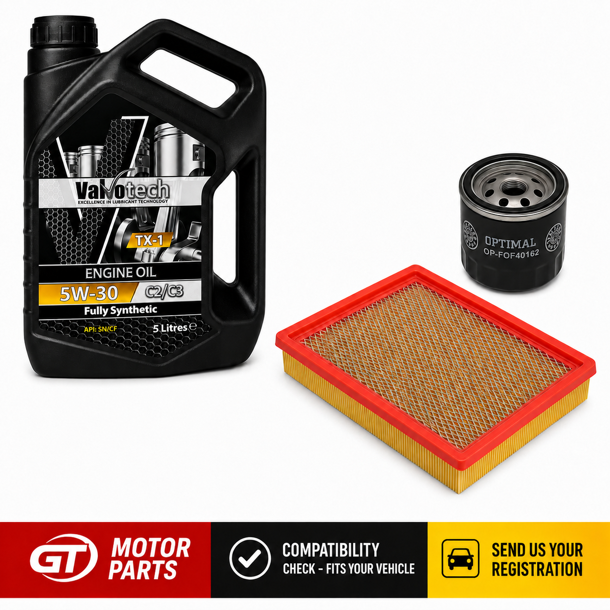 Nissan Qashqai+2 1.5 dCi (2009-2013) Oil & Air Filter Service Kit + 5L Engine Oil | GTM