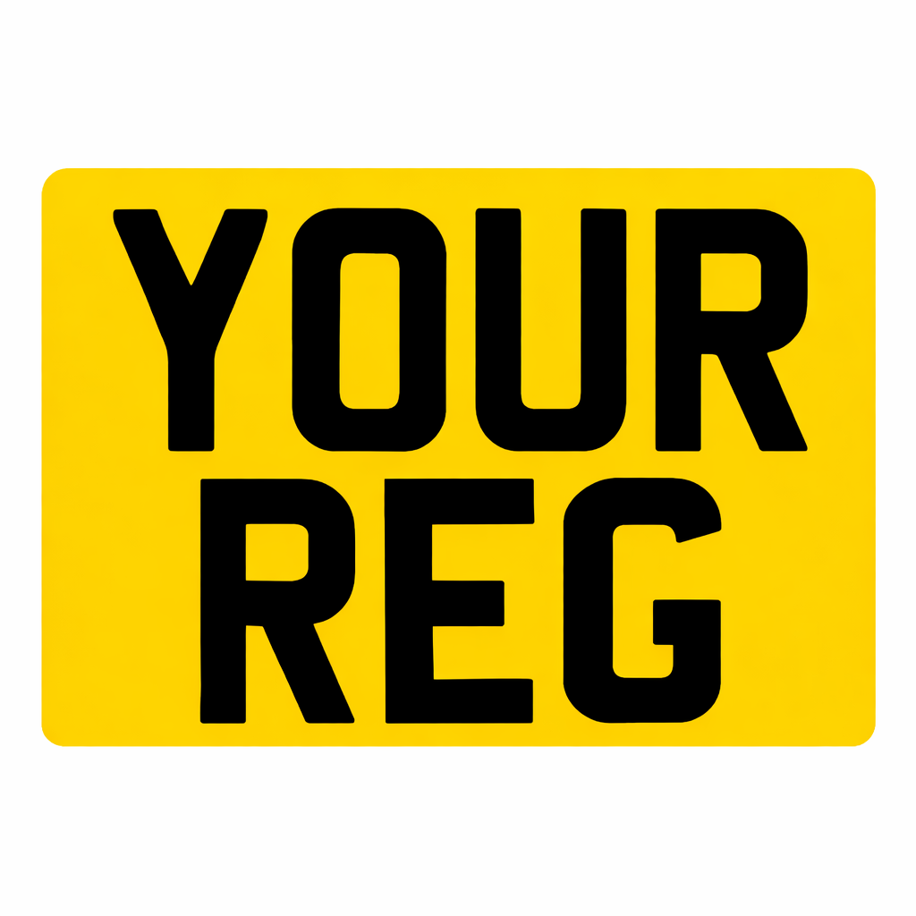 Square Acrylic Number Plate 11×8 – Motorcycle / Taxi / Import Registration Plate