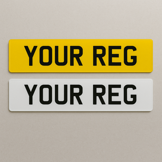 Standard Oblong Vehicle License Plates (PAIR) - 520 x 111mm for Cars and Trailers